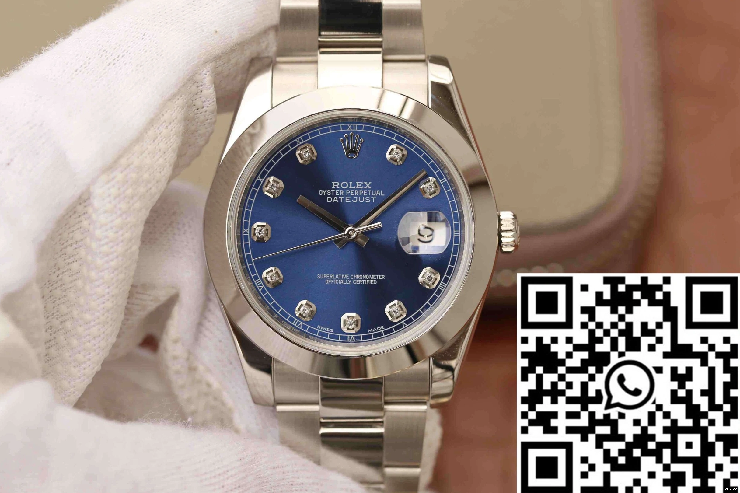 Dial EW Factory Stainless Rolex M126300 Blue Steel Datejust 0414